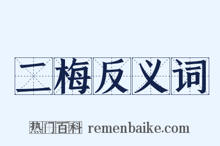 二梅反义词是什么意思的图片
